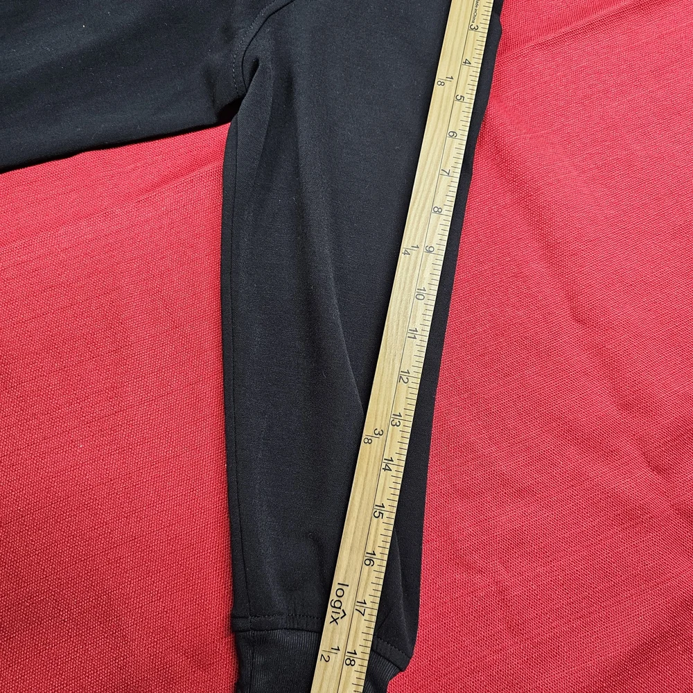 Soyaconcept Black Sweatshirt Dress with Pockets & Drawstring Hoodie, Size XL - Picture 7 of 8